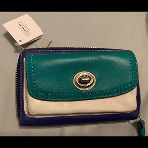 NWT- medium size Coach wallet multicolor